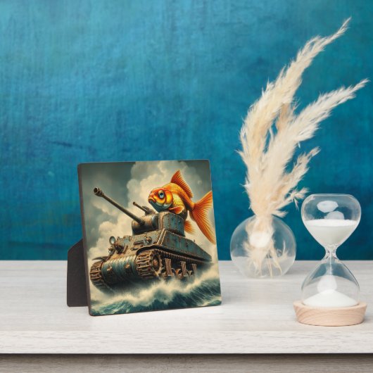 "Goldfish Commander" Desktop Plaque Fotoplatte (InSitu)