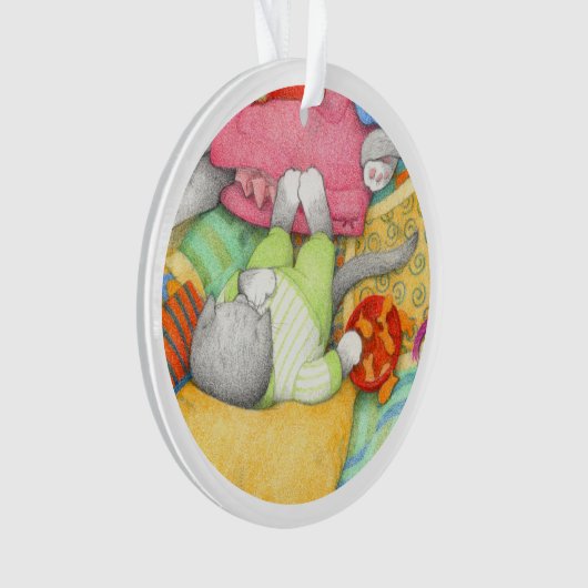 GOLDFISH CRACKERS KITTY Acrylic Circle Ornament (Vorderseite)