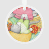 GOLDFISH CRACKERS KITTY Acrylic Circle Ornament (Rückseite)