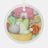 GOLDFISH CRACKERS KITTY Glass Circle Ornament (Vorderseite)