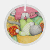 GOLDFISH CRACKERS KITTY Glass Circle Ornament (Rückseite)