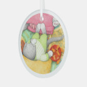 GOLDFISH CRACKERS KITTY Glass Circle Ornament (Vorderseite links)