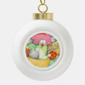 GOLDFISH CRACKERS KITTY Keramik Ball Ornament (Vorderseite)