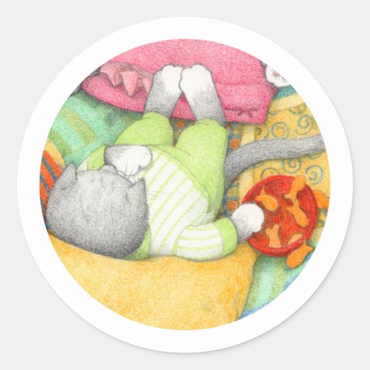 GOLDFISH CRACKERS KITTY Kleine Round Stickers (Vorderseite)