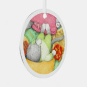 GOLDFISH CRACKERS KITTY Metal Circle Ornament (Vorderseite Rechts)