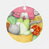 GOLDFISH CRACKERS KITTY Metal Circle Ornament (Rückseite)