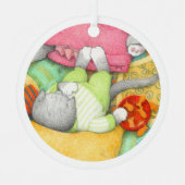 GOLDFISH CRACKERS KITTY Metal Circle Ornament (Vorderseite)