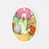 GOLDFISH CRACKERS KITTY Metal Circle Ornament Aus Metall (Vorderseite links)