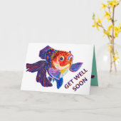 Goldfish Design "bald gut" Grußkarte Karte (Gelbe Blume)