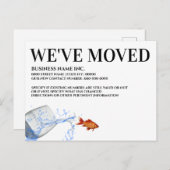 Goldfish, die aus Glas springen, hat die Zuhause Ankündigungspostkarte (Vorne/Hinten)