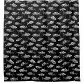 Goldfish Duschvorhang - Schwarzer Hintergrund (Vorderseite)