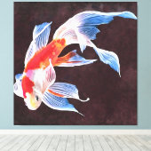 Goldfish: Eine realistische Kunst Leinwanddruck (Insitu (Holzboden))