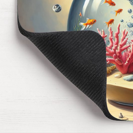 Goldfish entkommen der Fischschüssel Mousepad (Ecke)