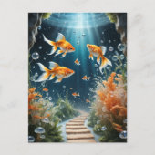 Goldfish Fantasy Postkarte (Vorderseite)