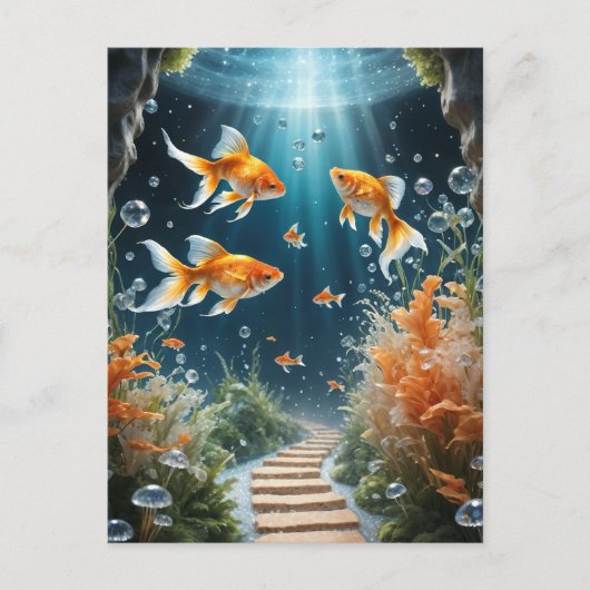 Goldfish Fantasy Postkarte (Vorderseite)