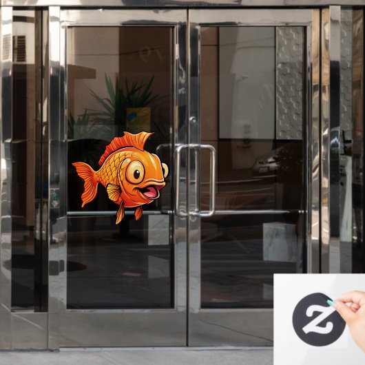 Goldfish Fensteraufkleber (Büro Tür)