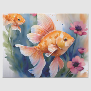 Goldfish Floral Seidenpapier
