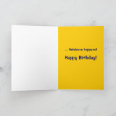 Goldfish Geburtstag älter "über dem Hügel" tooting Karte (Innenseite)