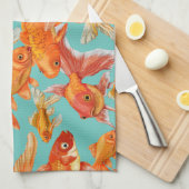 Goldfish Geschirrtuch (Viertel Falte)