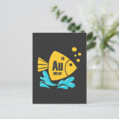 Goldfish Gold Element Chemie Chemist Postkarte (Stehend Vorderseite)