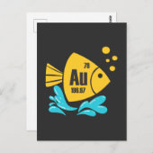 Goldfish Gold Element Chemie Chemist Postkarte (Vorne/Hinten)