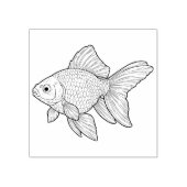Goldfish Gummistempel (Prägung)