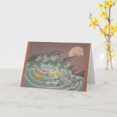 Goldfish, Hund und Frosch Karte (Gelbe Blume)