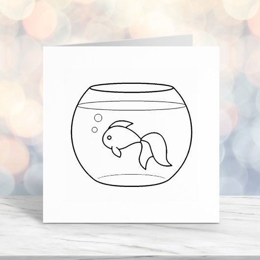 Goldfish in einem Fischtank Permastempel