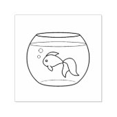 Goldfish in einem Fischtank Permastempel (Design)