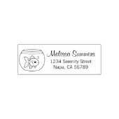 Goldfish in einer Tankadresse Permastempel (Design)