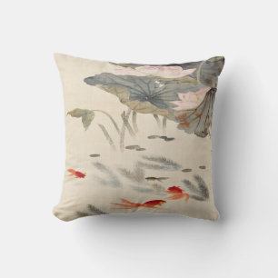 Goldfish in Lotus Pond Chinesischer Print Kissen