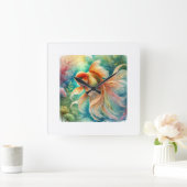 Goldfish in Tranquil Waters 240824AREF111 - Waterc Quadratische Wanduhr (Zuhause)