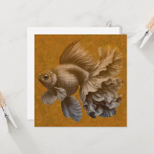 Goldfish Karte (Vorderseite/Rückseite Beispiel)