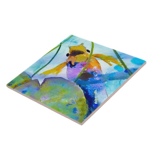 Goldfish Keramik Tile (6" Quadrat) Fliese (Seite)