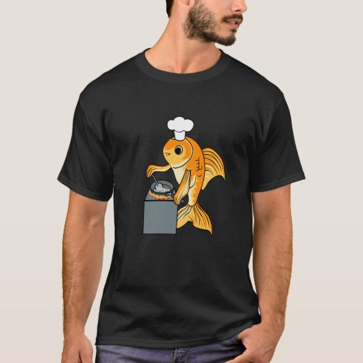 Goldfish Koch Ironischer Zitat Niedliche Fischkoch T-Shirt (Vorderseite)