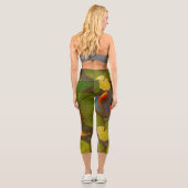 Goldfish Koi Pond Water Lilies Capri Leggings (Rückseite)
