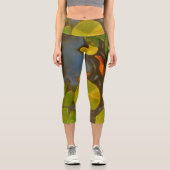 Goldfish Koi Pond Water Lilies Capri Leggings (Vorderseite)