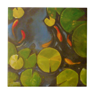 Goldfish Koi Pond Water Lilies Fliese