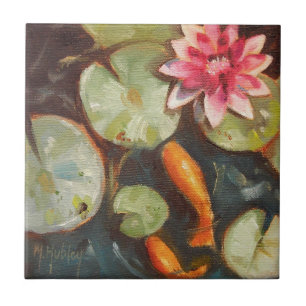 Goldfish Koi Pond Water Lilies Fliese