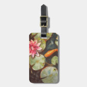 Goldfish Koi Pond Water Lilies Gepäckanhänger (Vorderseite vertikal)