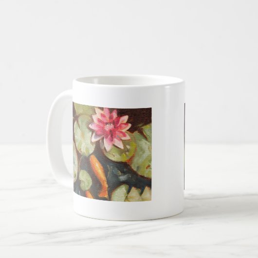 Goldfish Koi Pond Water Lilies Kaffeetasse (Vorderseite Links)