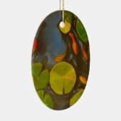 Goldfish Koi Pond Water Lilies Keramikornament (Rechts)