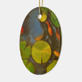 Goldfish Koi Pond Water Lilies Keramikornament (Links)
