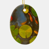 Goldfish Koi Pond Water Lilies Keramikornament (Hinten)