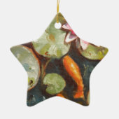 Goldfish Koi Pond Water Lilies Keramikornament (Vorne)
