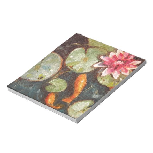 Goldfish Koi Pond Water Lilies Notizblock (Rotiert)