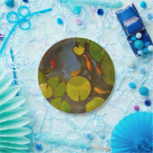 Goldfish Koi Pond Water Lilies Pappteller (Party)