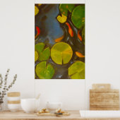 Goldfish Koi Pond Water Lilies Poster (Küche)