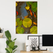 Goldfish Koi Pond Water Lilies Poster (Heimbüro)