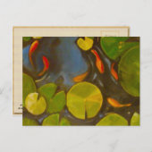 Goldfish Koi Pond Water Lilies Postkarte (Vorne/Hinten)